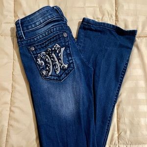 Size 24 Miss Me Jeans 32 inch inseam dark wash